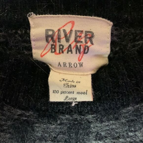 RIVER BRAND by Arrow 100% wool sweater large - Picture 4 of 8